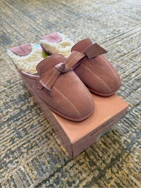 Patricia Green Pink Bow Slippers